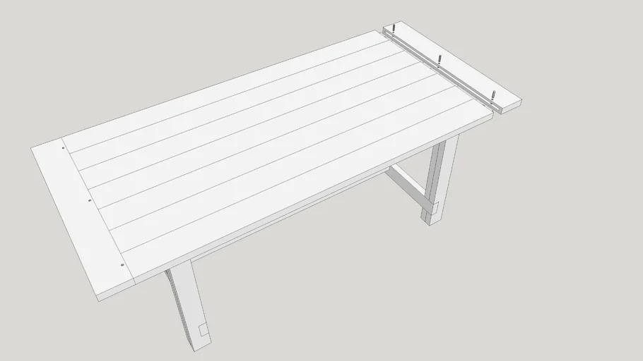 7' Farmhouse Table with Breadboard Ends