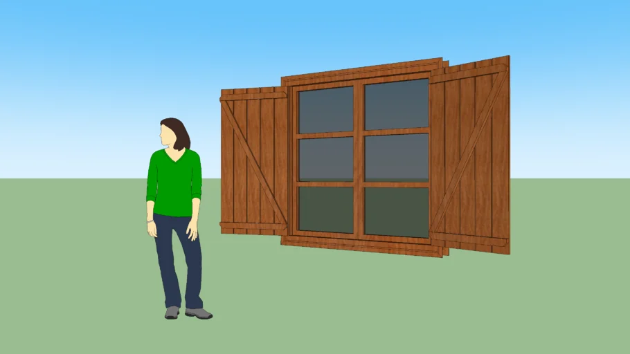 Window with shutters