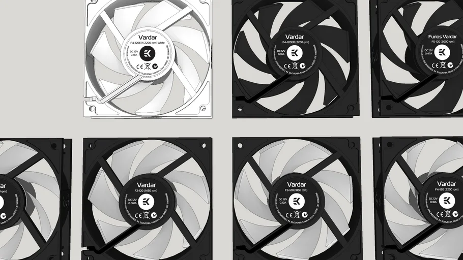 EK - Vardar fan 120mm colection | 3D Warehouse