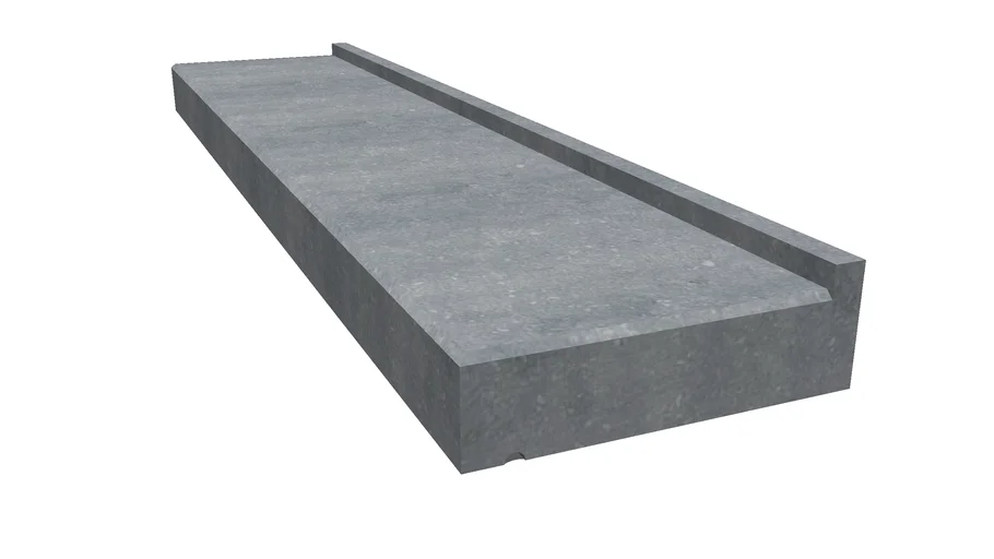 Blauwe hardsteen tablet 6 x 21 x 100 effen + opstand