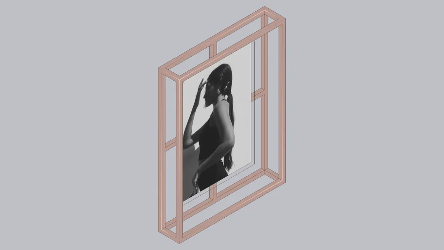 Porta Retrato Metal - Rose Gold