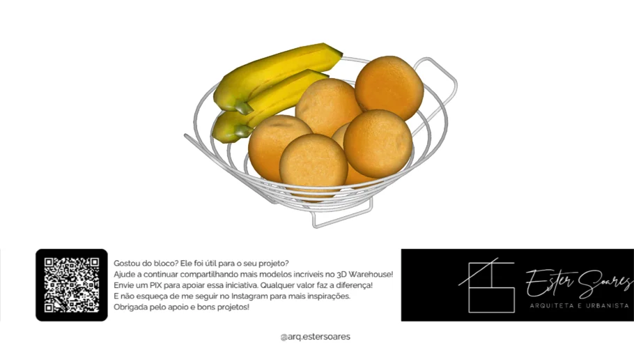 Decoraçã Cozinha - Fruteira | Tigela aramada com frutas