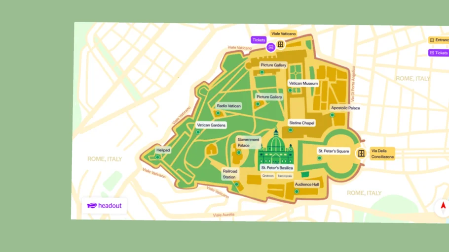Map of Vatican City