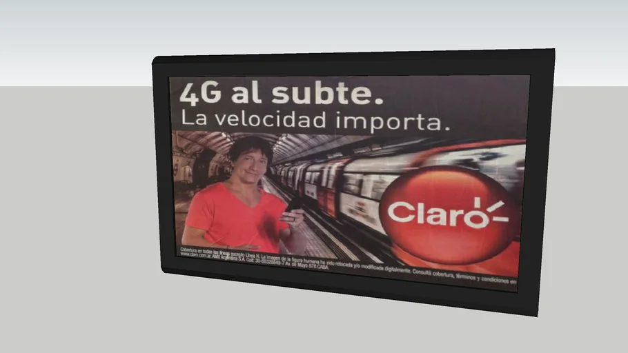 cartel de publicidad de claro