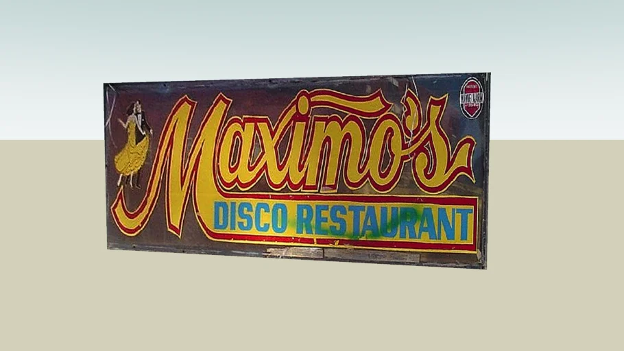 Vintage Sign: Maximos Disco Restaurant Sign | 3D Warehouse