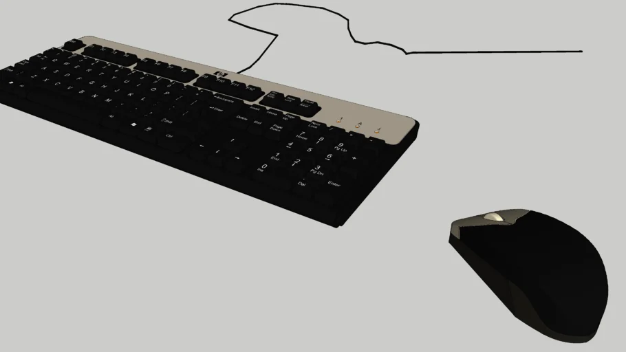 Computer keyboard and mouse