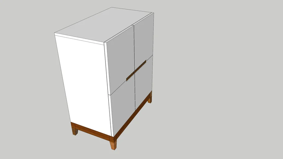 Highboard Scandinavian Design 4 Doors Cabinet