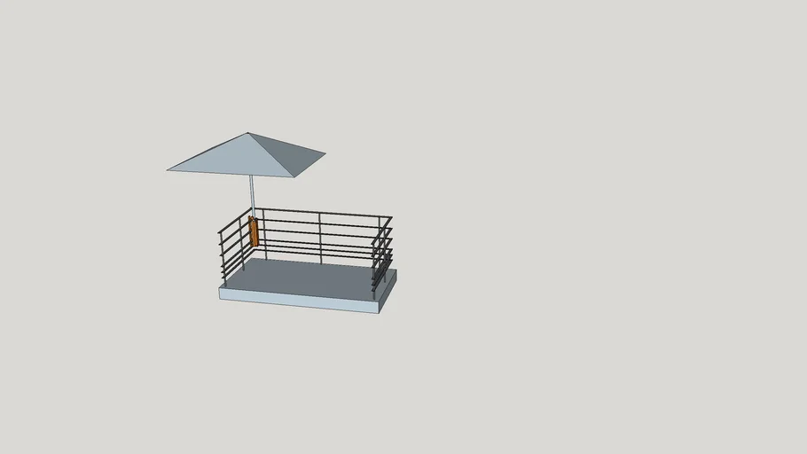 Beach or balcony umbrella holder