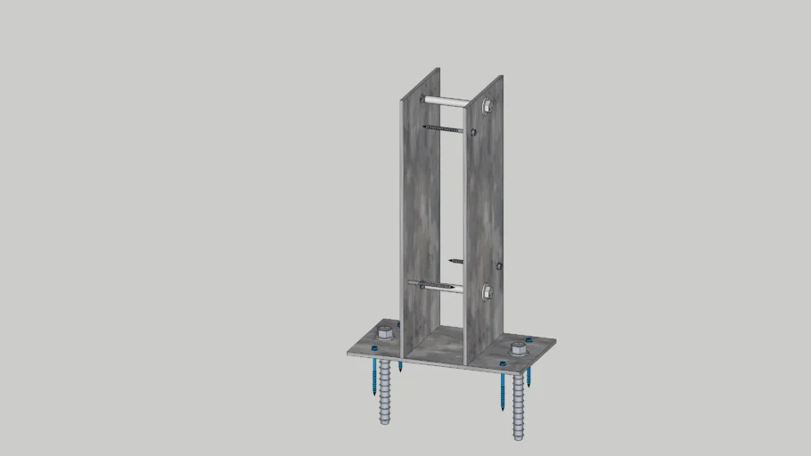 PERMA COLUMN.SW83GL (3-PLY 2x8 GL POST BASE) | 3D Warehouse