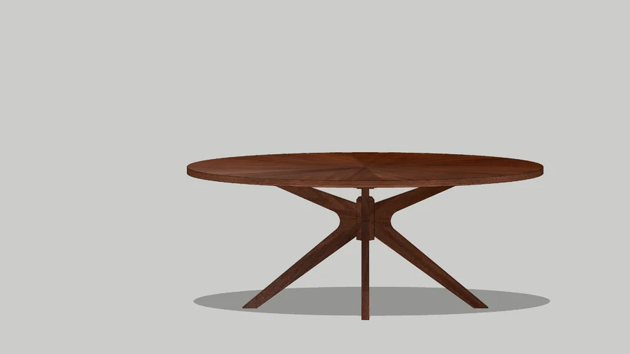 Conan Walnut Oval Dining Table