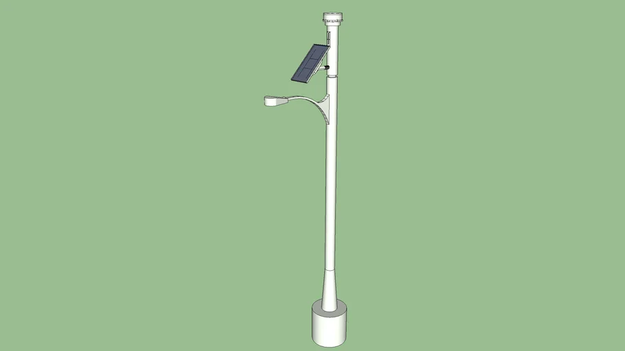 Poste de Luz com Energia Solar e Eólicao