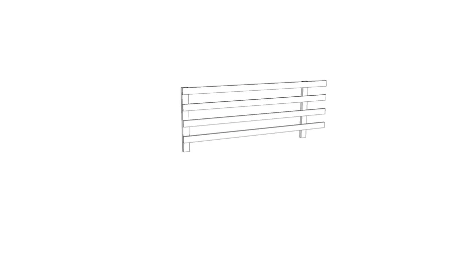 4 Beam Wood Fence