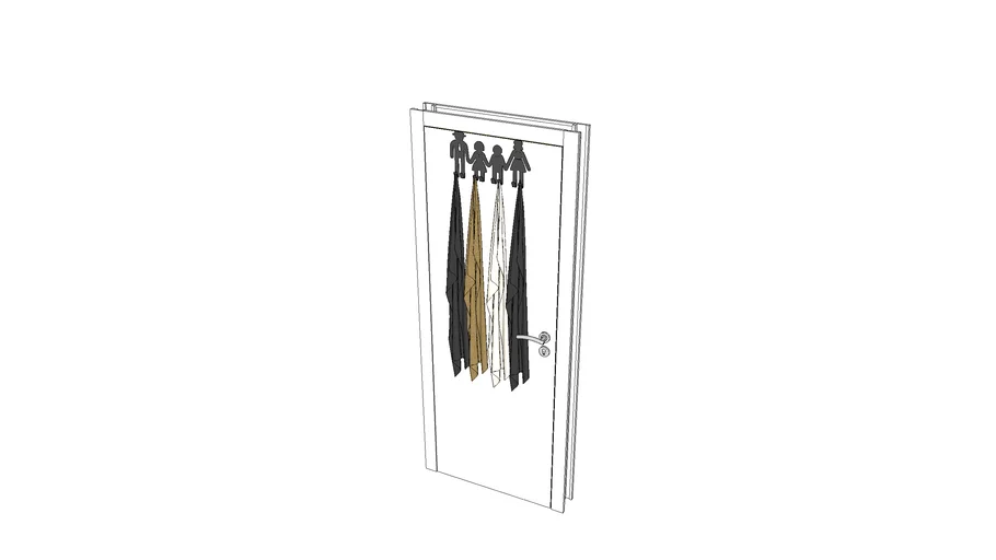 A hanger on the door, for the towel 2