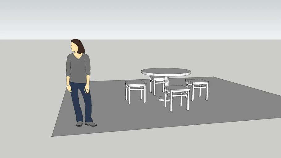 SIMPLE TABLE AND CHAIR