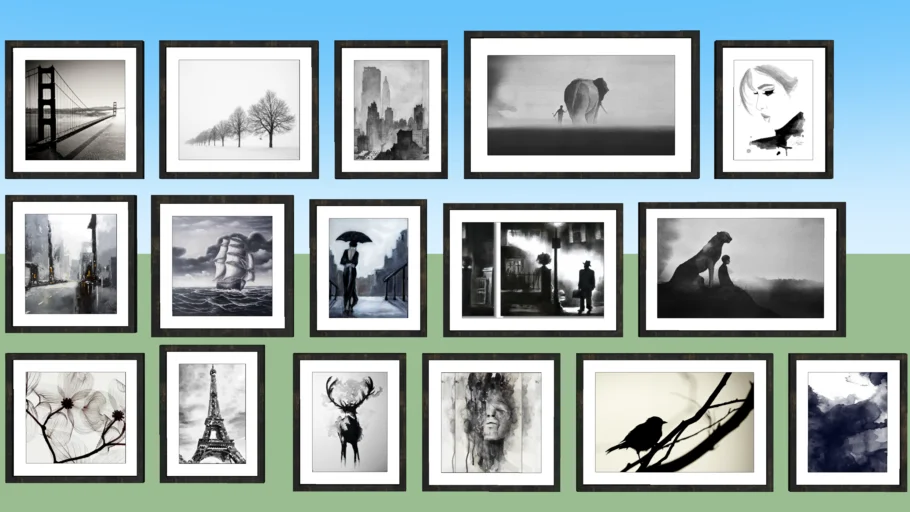 Black and White wall frames