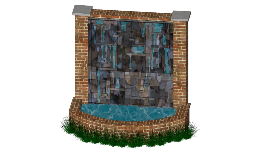 weeping wall and fountain