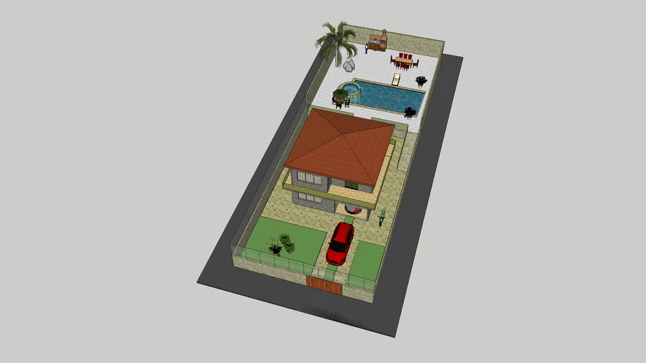 Casa de 2 andares com piscina