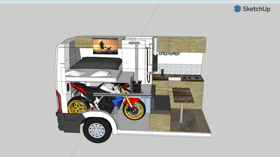 Van L2H2 pour motard