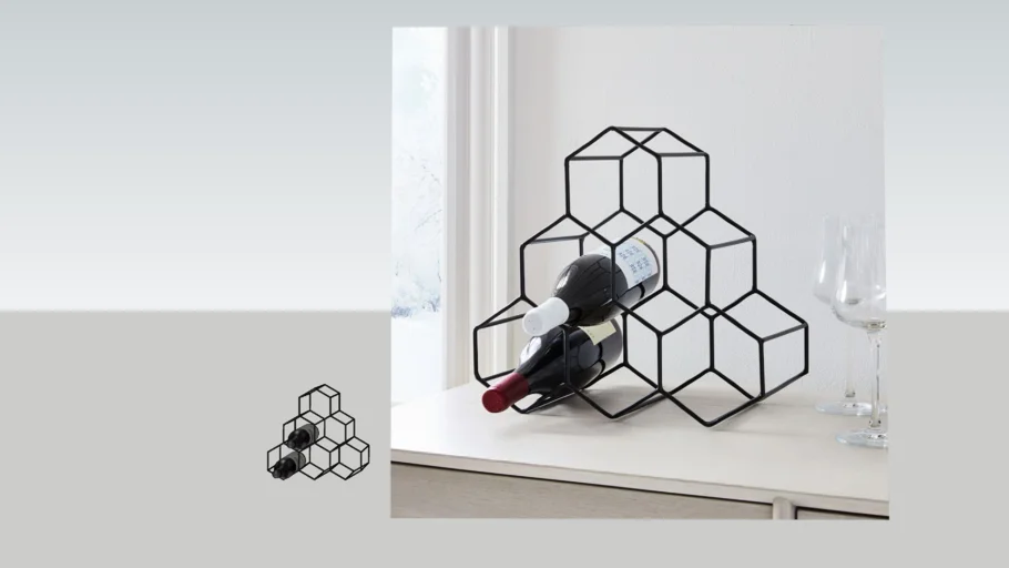 WEST ELM - Honeycomb Metal Wine Rack