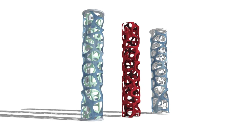 VORONOI PARAMETRIC COLUMN GLASS MARBLE