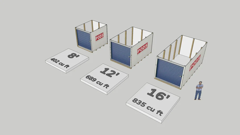 PODS Storage Container Size Options