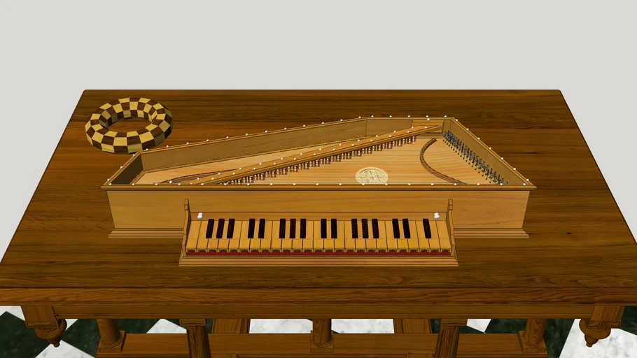 Italian ottavino virginal after Stepahnus Mutinensis 1537