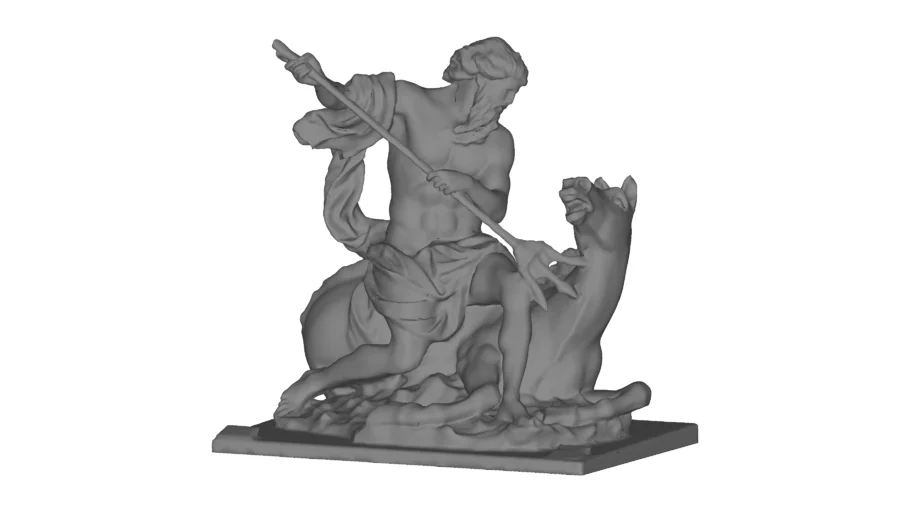 Poseidon (Neptune) with Sea Creature – Thần biển cưỡi sinh vật biển, cầm đinh ba.
