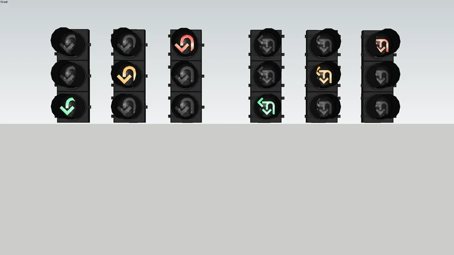 Dialight 8-inch U turn signals
