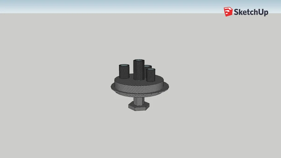 table with flower pots