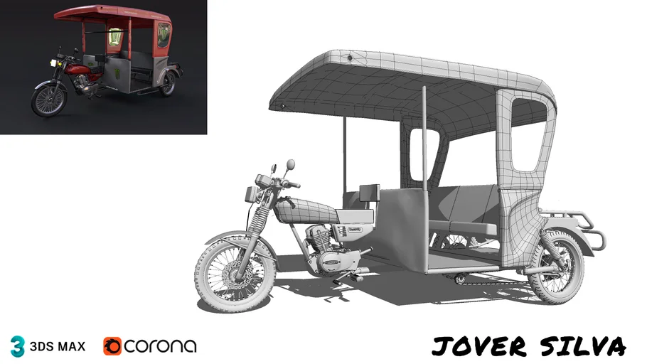 (3D) Mototaxi / Motokar / Tuk Tuk / Pochitaxi