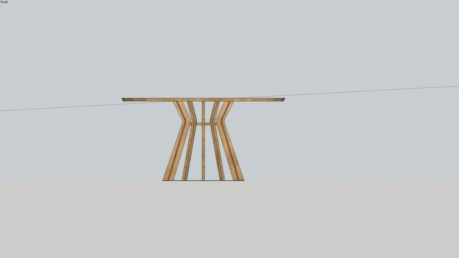 Mesa redonda de madera