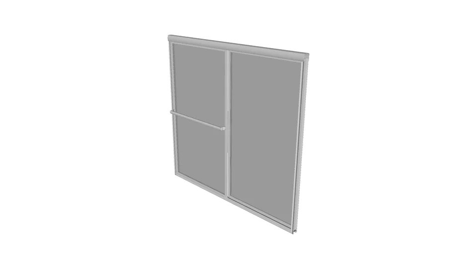 5907-59 Deluxe Framed sliding bath door 54-3/8 inch�59-3/8 inch W x 56-1/4 inch H