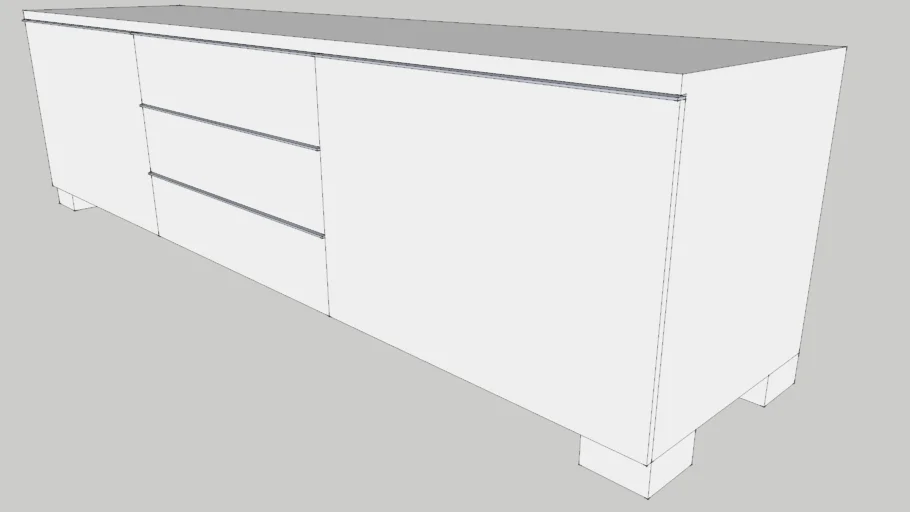 IKEA BESTA BURS TV bench white