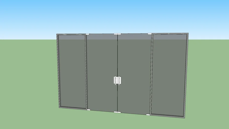 Double Door- Frameless Door+Windows