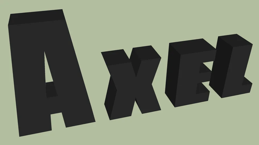 lettres prénom Axel