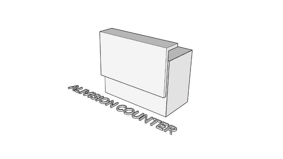 ALIVISION COUNTER (1350mm x 770mm) 2No | 3D Warehouse