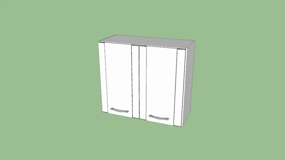 Meuble de cuisine haut 2 portes "Silver" Lapeyre