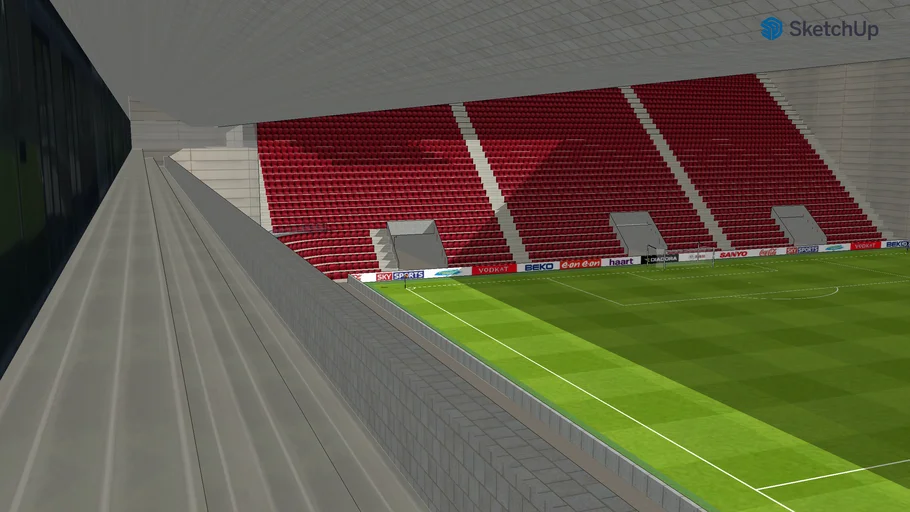 High detailed football stadium