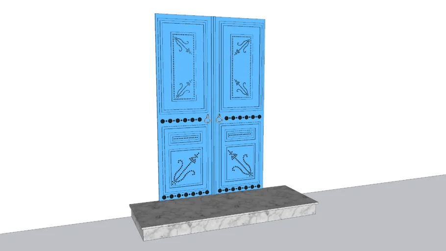 porte traditionnelle style arabesque