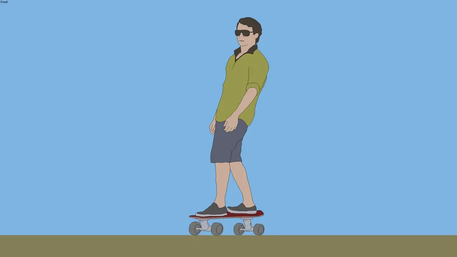 Man on skateboard