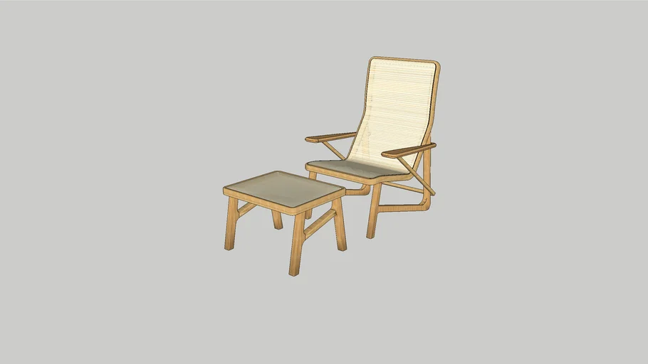 rope chair - caidera de corda trançada com apoio