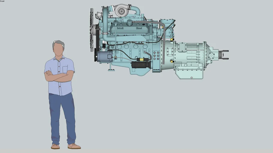 DETROIT DIESEL 8V92T V-8 DIESEL ENGINE