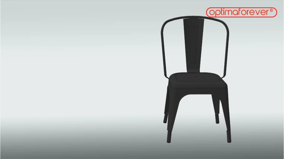 56. silla comedor tolix negra