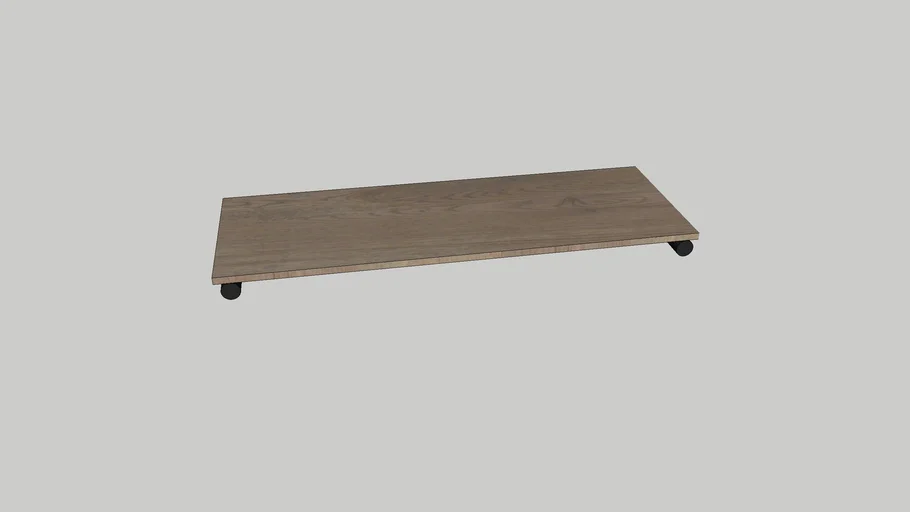 Wood and black metal shelf