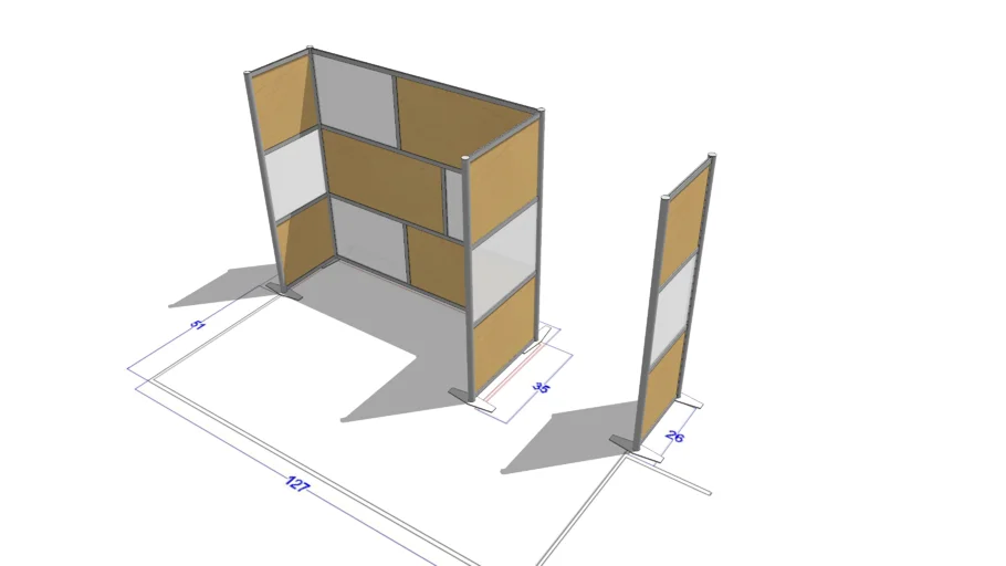 U-Shaped Modern Room Divider and Office Partitions
