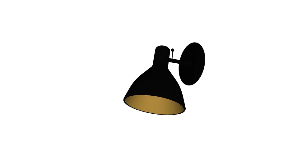 ARANDELA ARTICULADO 22XØ16,5CM ALUMÍNIO PRETO E DOURADO - PORTOFINO AR1427