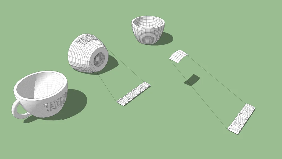 SketchUp建模分享~曲面製作立體字