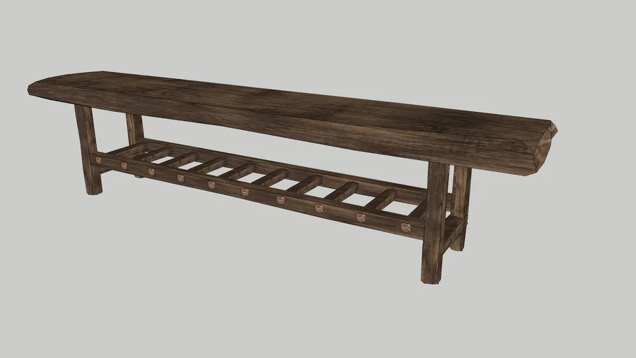 old wooden bench