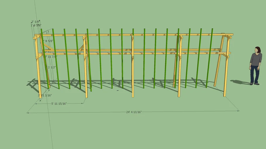 Green Bean Pole Rack