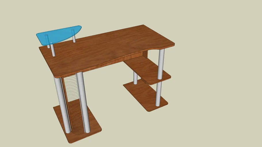 Z-Line Pacific Compact Computer Desk